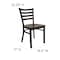 Flash Furniture Black Ladder Chair-Mah Seat, PK2 2-XU-DG694BLAD-MAHW-GG - alternate 7